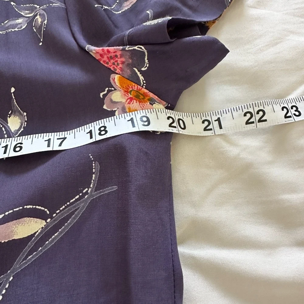 Vintage Vision Apparel Shirt Dress Floral Print Mother of Pearl Buttons SZ 12 - Picture 3 of 7